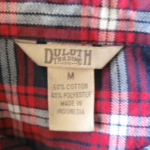 Duluth Trading Co Women's Crosscut Wicking Flannel Shirt Size Medium 31706 - Picture 5 of 15